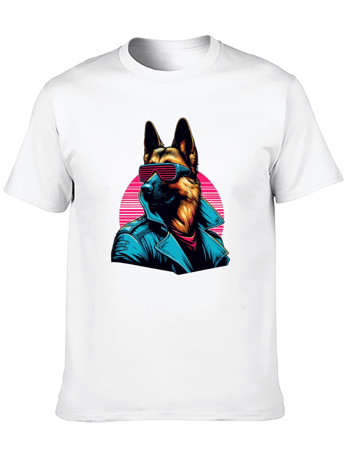 Retro German Shepherd Sunglasses T-Shirt – Cool Dog Lover Tee