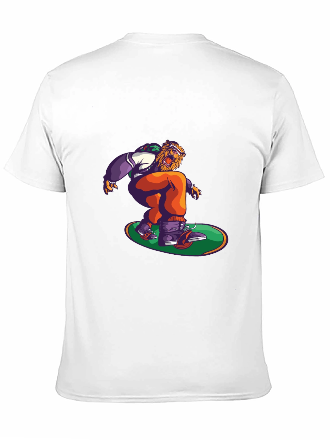 Lion Skateboarder Graphic T-Shirt