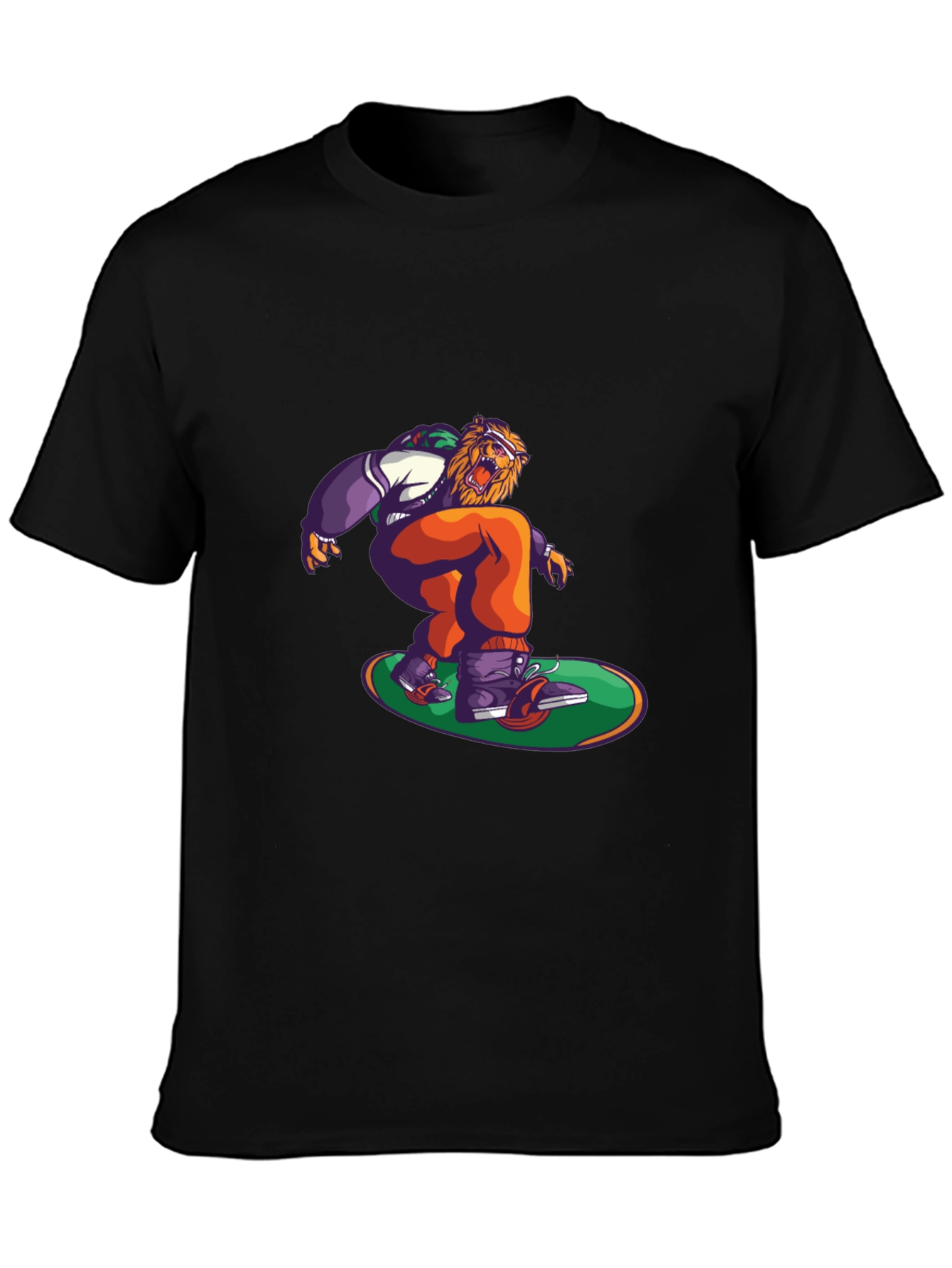 Lion Skateboarder Graphic T-Shirt