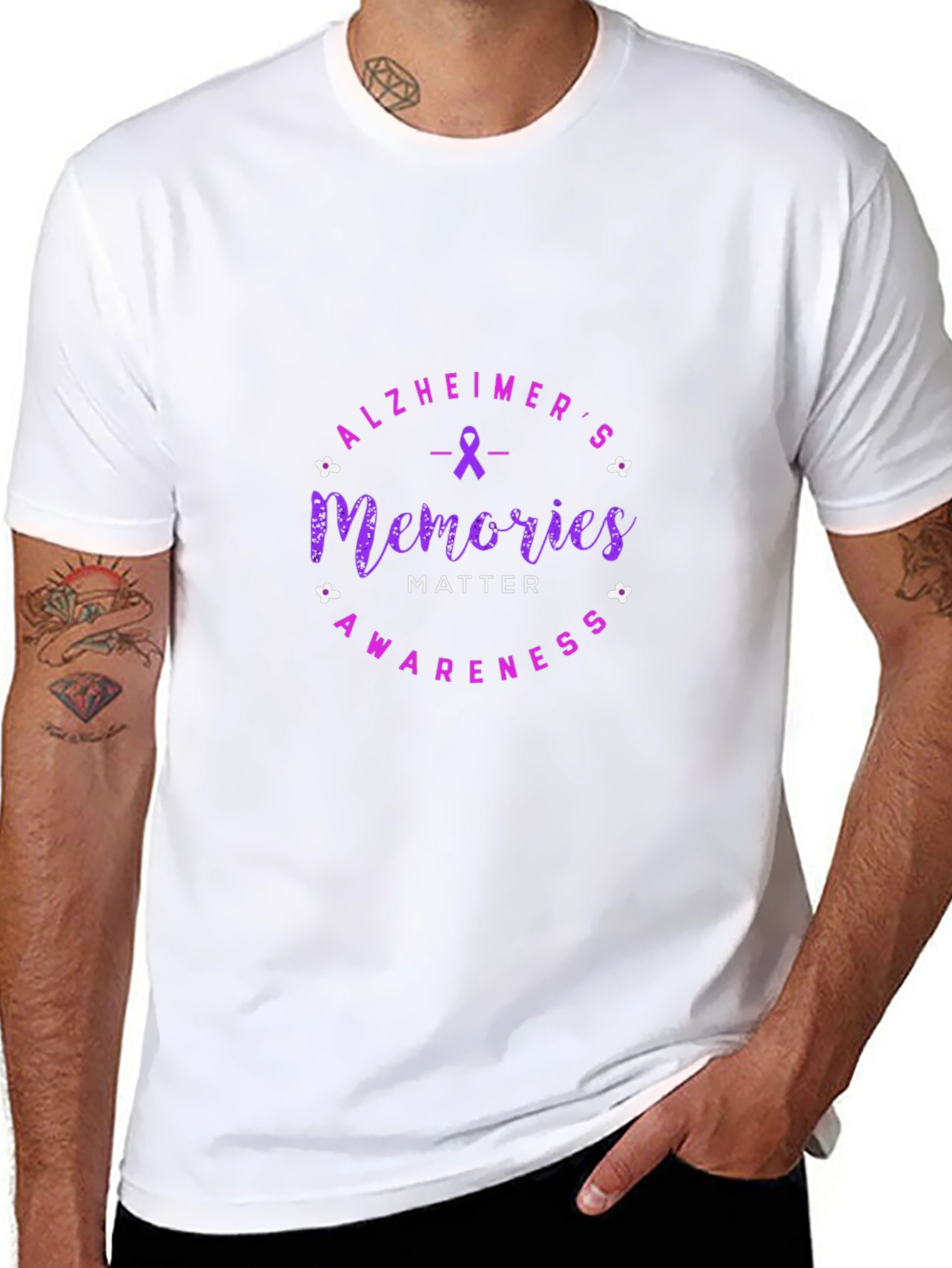 Alzheimers Awareness Memories Matter Black T-Shirt