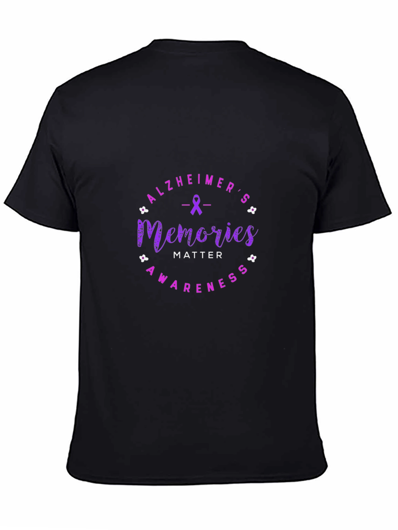 Alzheimers Awareness Memories Matter Black T-Shirt