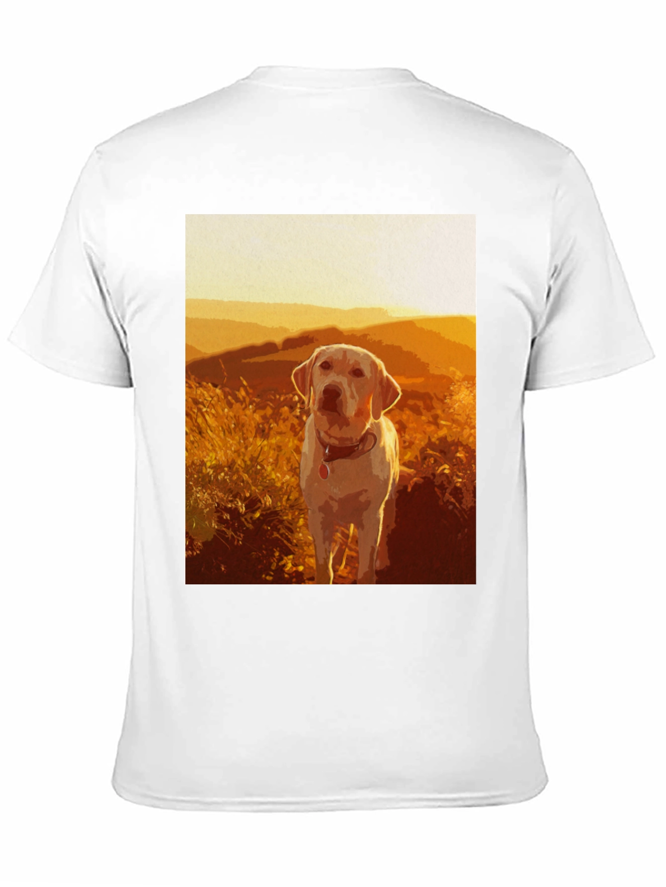 Labrador Sunset Graphic T-Shirt – Scenic Dog Lover Tee