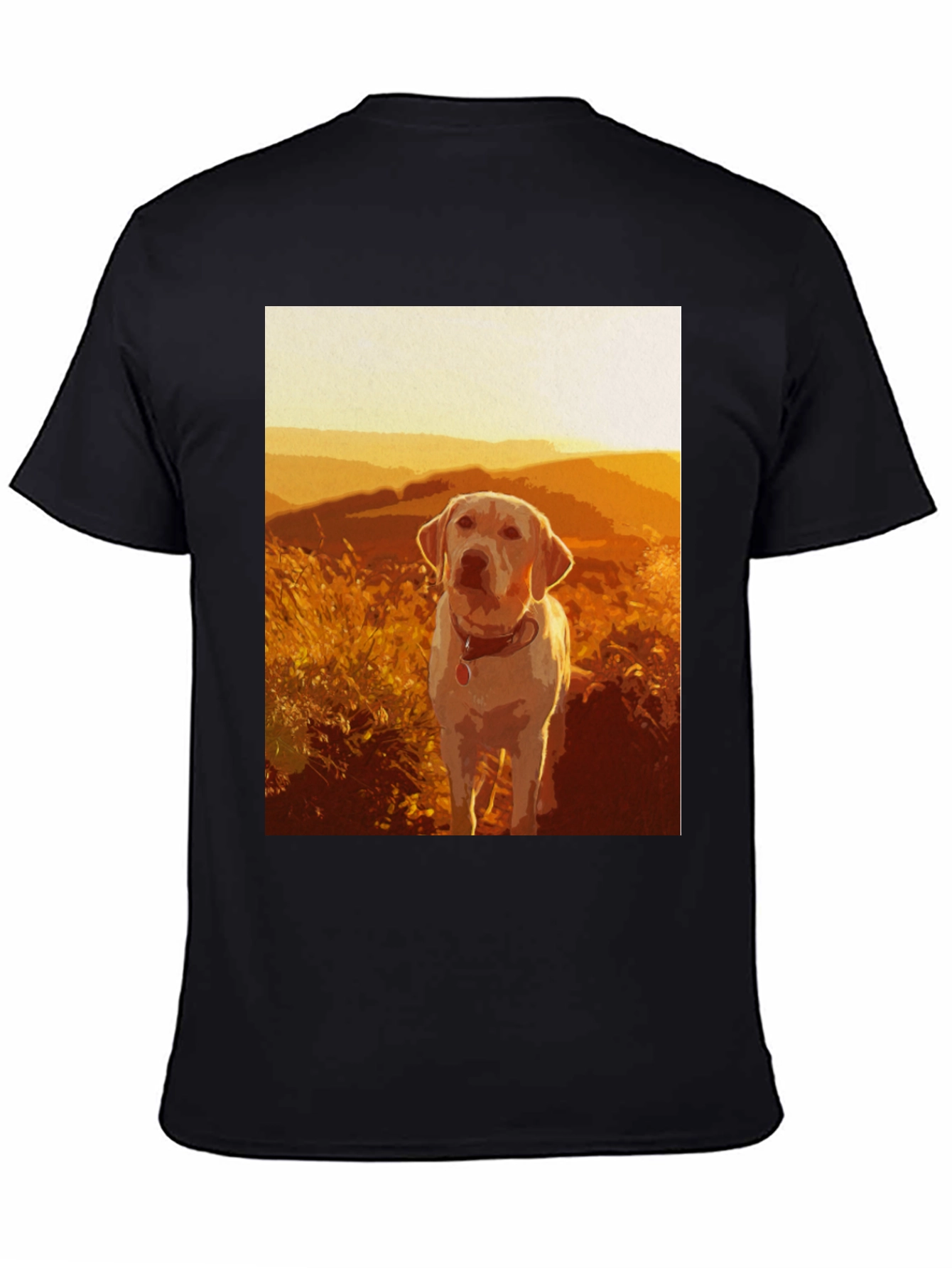Labrador Sunset Graphic T-Shirt – Scenic Dog Lover Tee