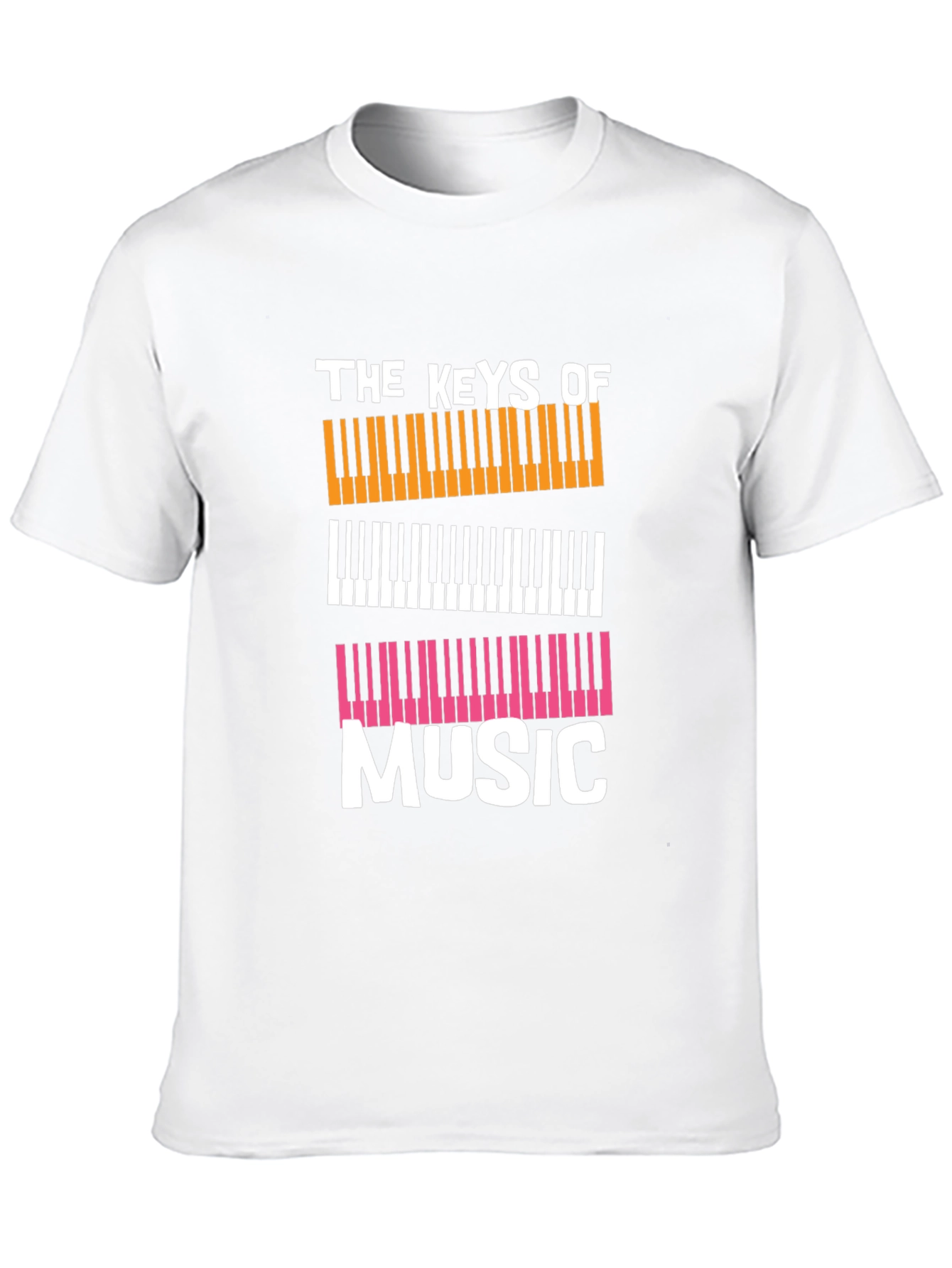 Keys of Music Graphic T-Shirt - Black