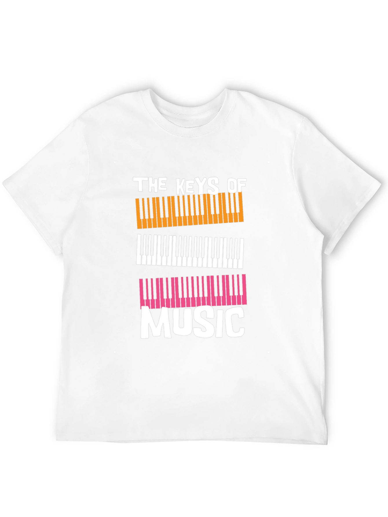 Keys of Music Graphic T-Shirt - Black