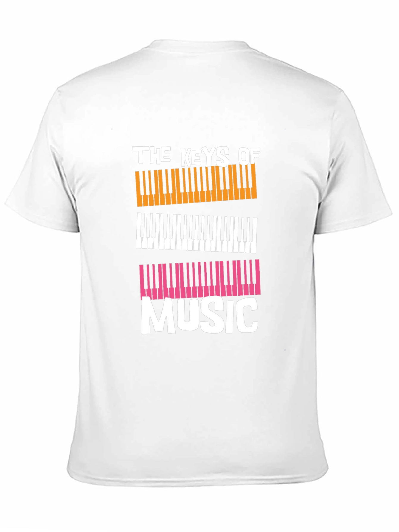 Keys of Music Graphic T-Shirt - Black