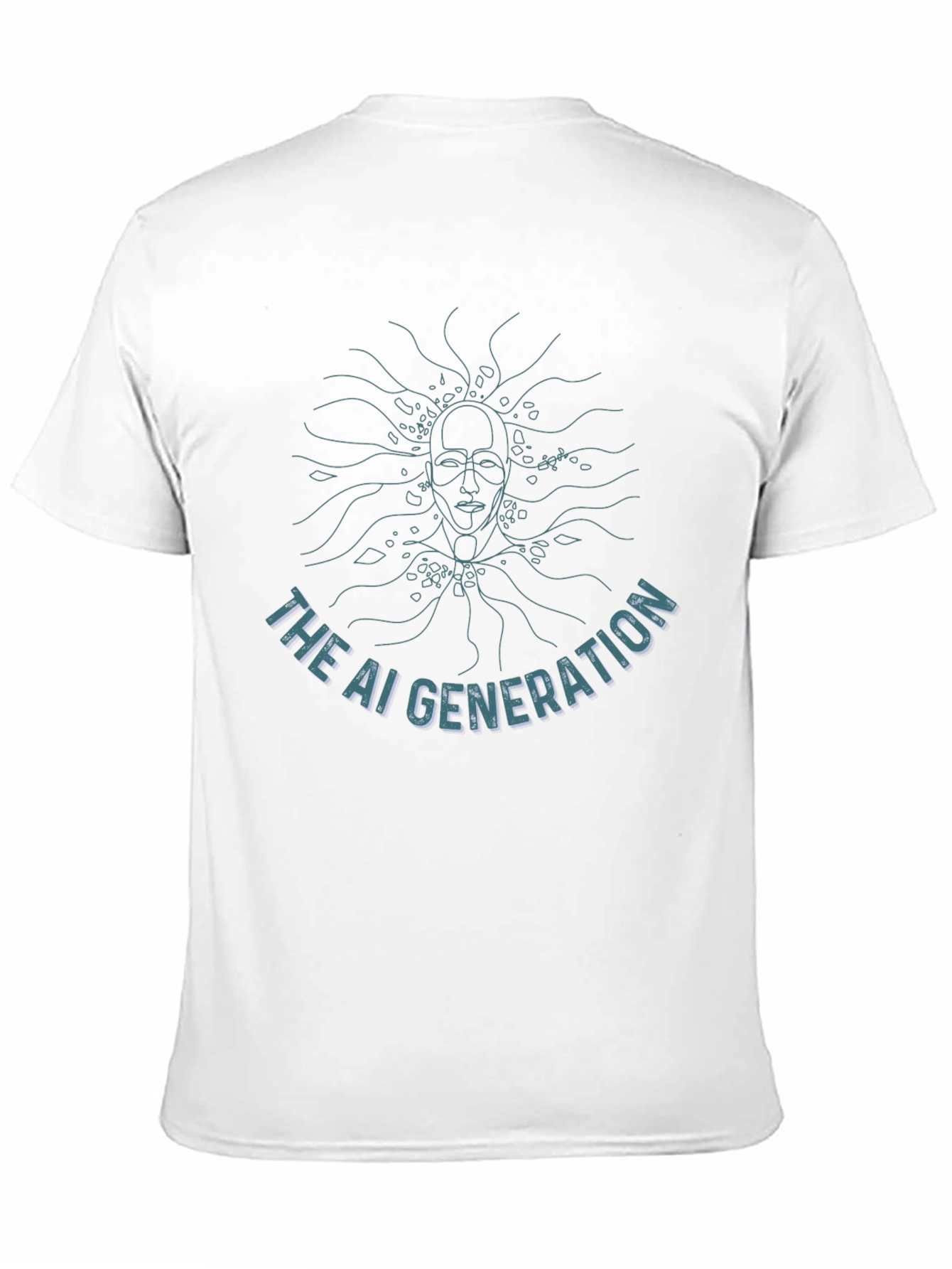 AI Generation Graphic Tee - Modern Black T-Shirt