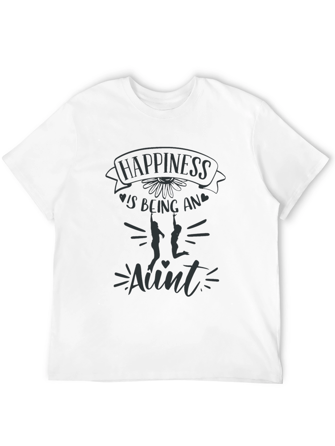 Happiness is Being an Aunt - Black T-Shirt
