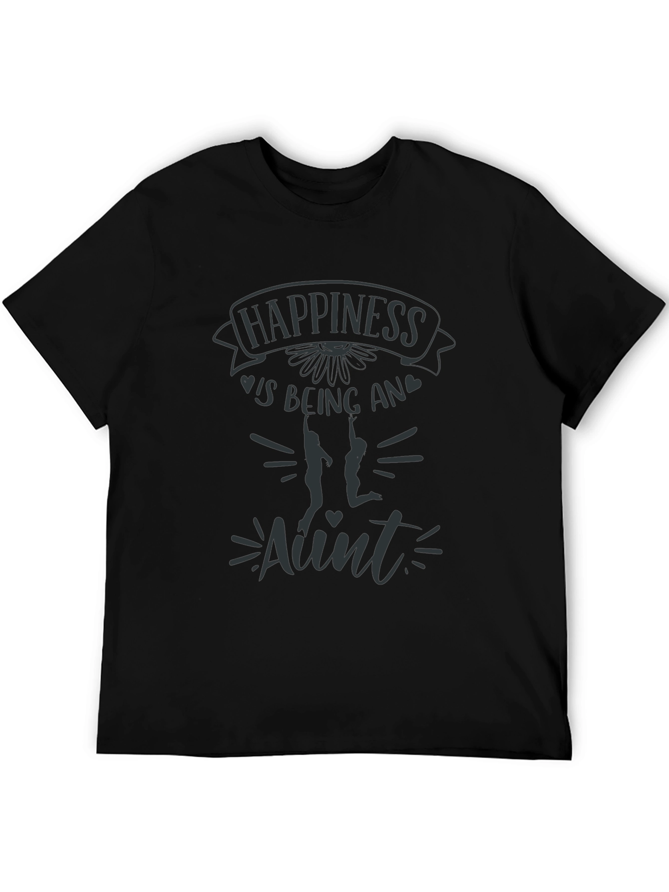 Happiness is Being an Aunt - Black T-Shirt