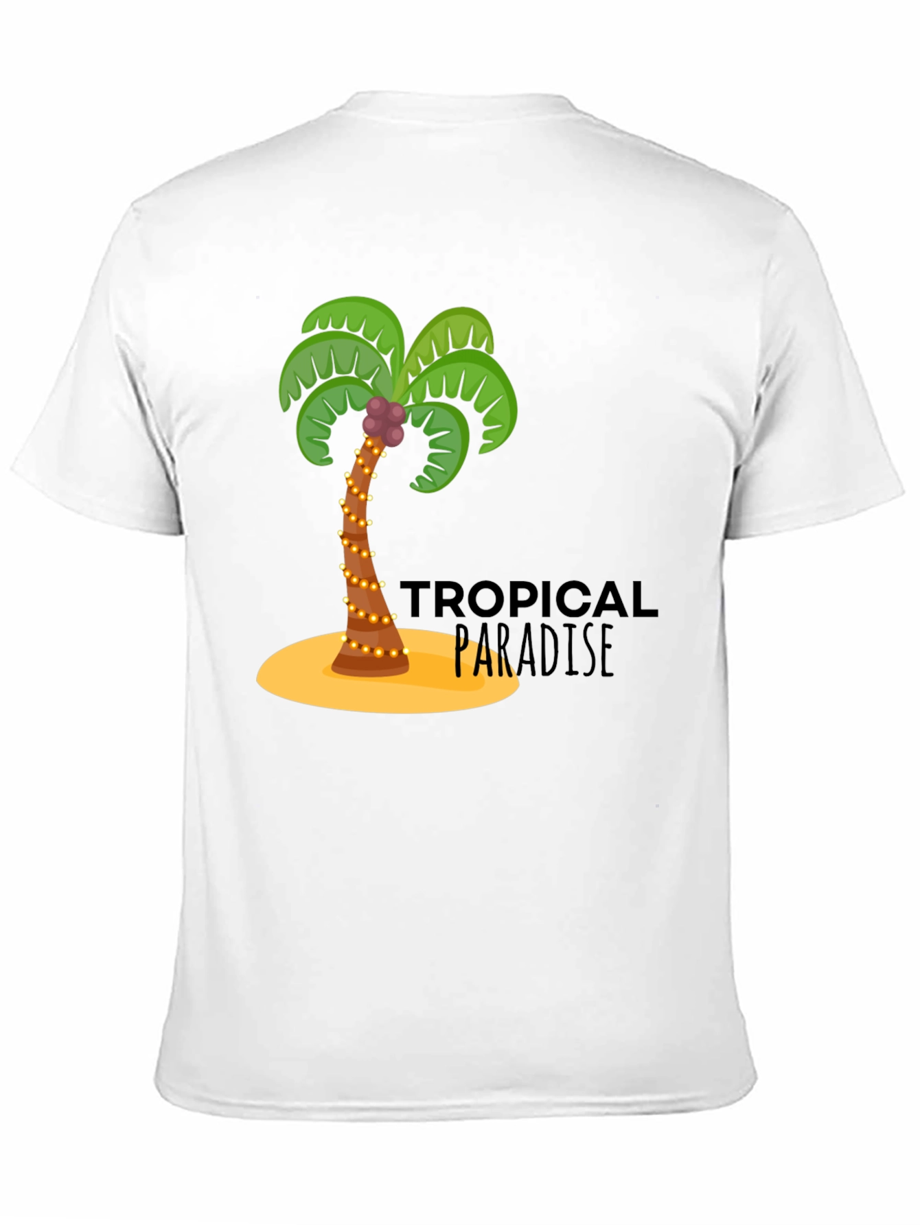 Tropical Paradise Black Graphic T-Shirt