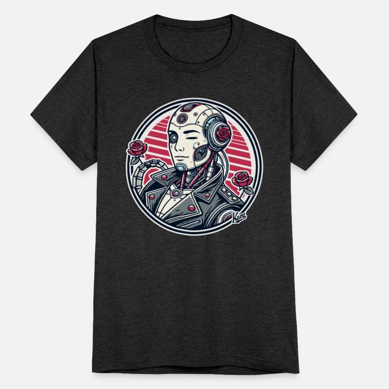 Handsome Cyborg Dandy with Roses