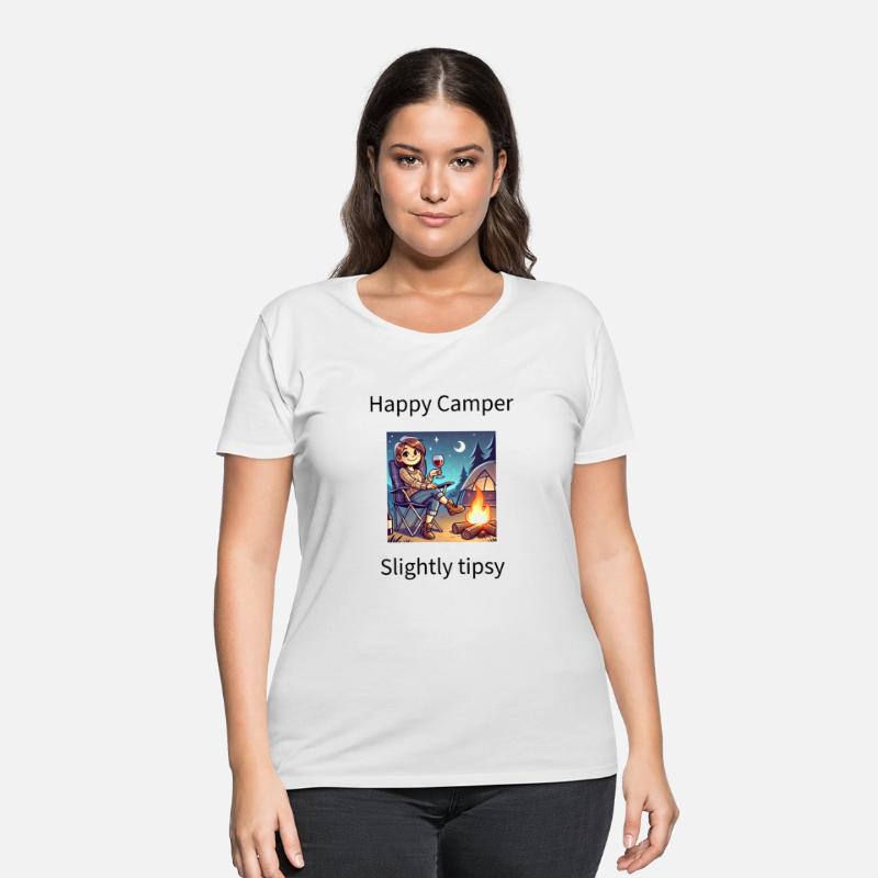 Happy camper slightly tipsy design