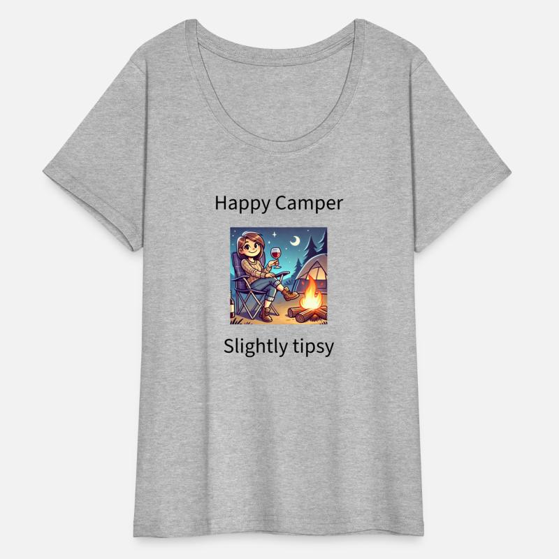 Happy camper slightly tipsy design