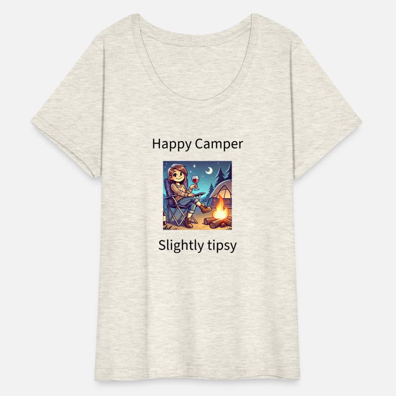 Happy camper slightly tipsy design