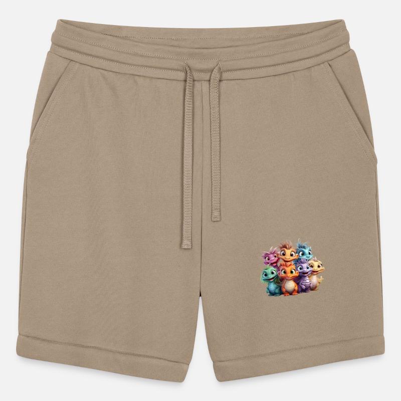 happy group of kawaii style dragons with friendly