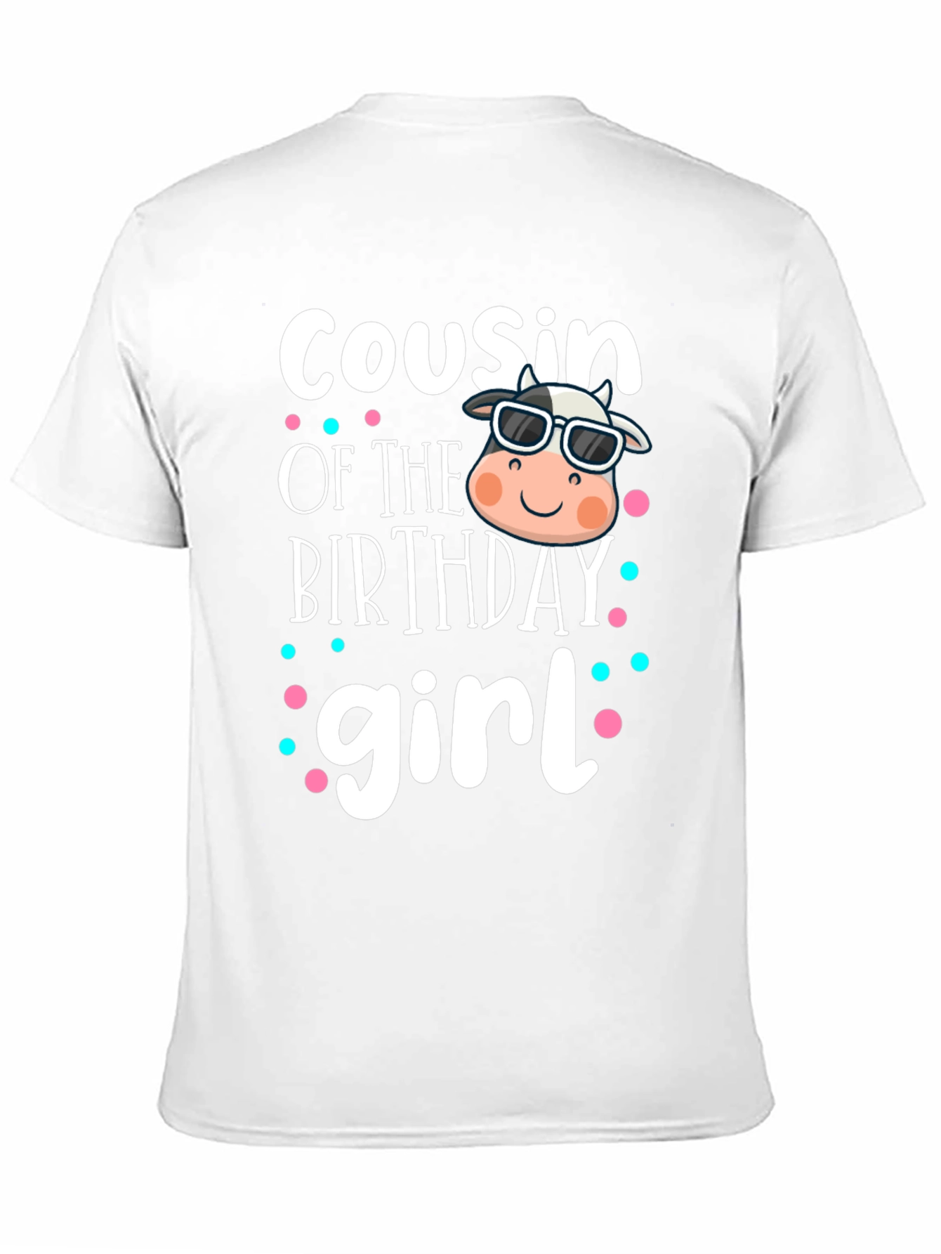 Cousin of the Birthday Girl Cow Graphic Tee
