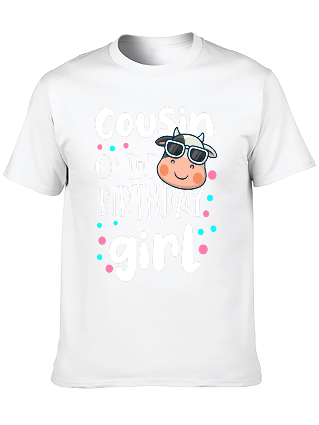 Cousin of the Birthday Girl Cow Graphic Tee
