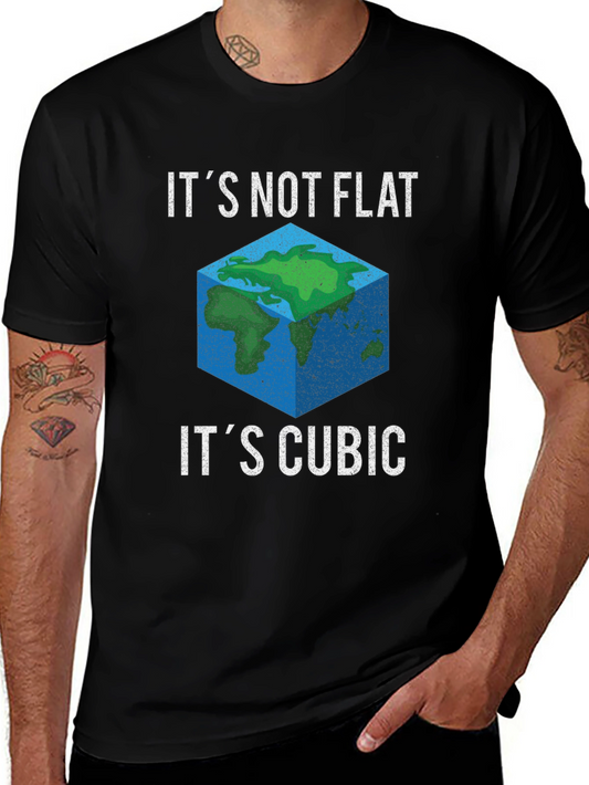 Cubic Earth Graphic Tee - Its Not Flat Its Cubic