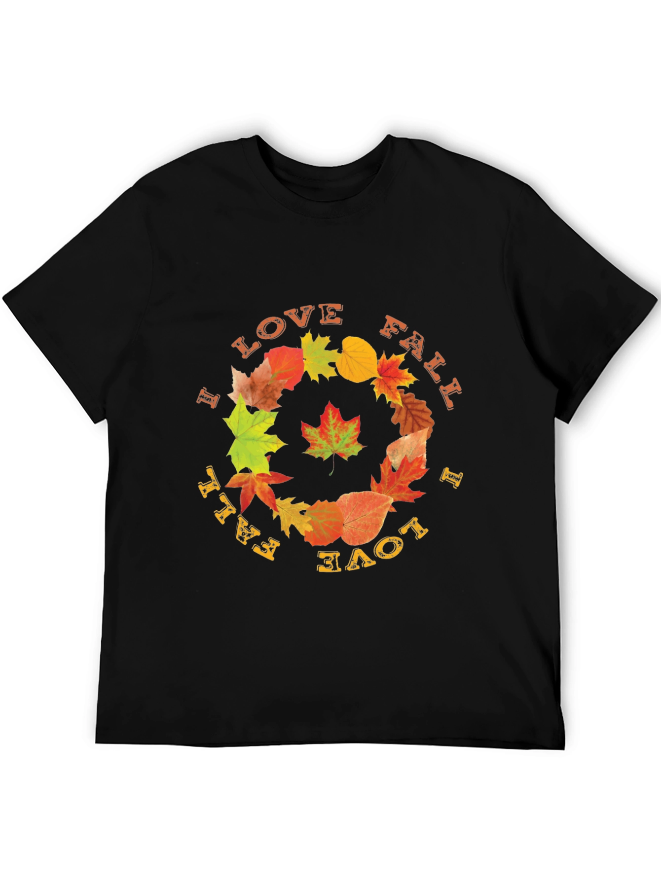 Fall Leaves T-Shirt - I Love Fall Design