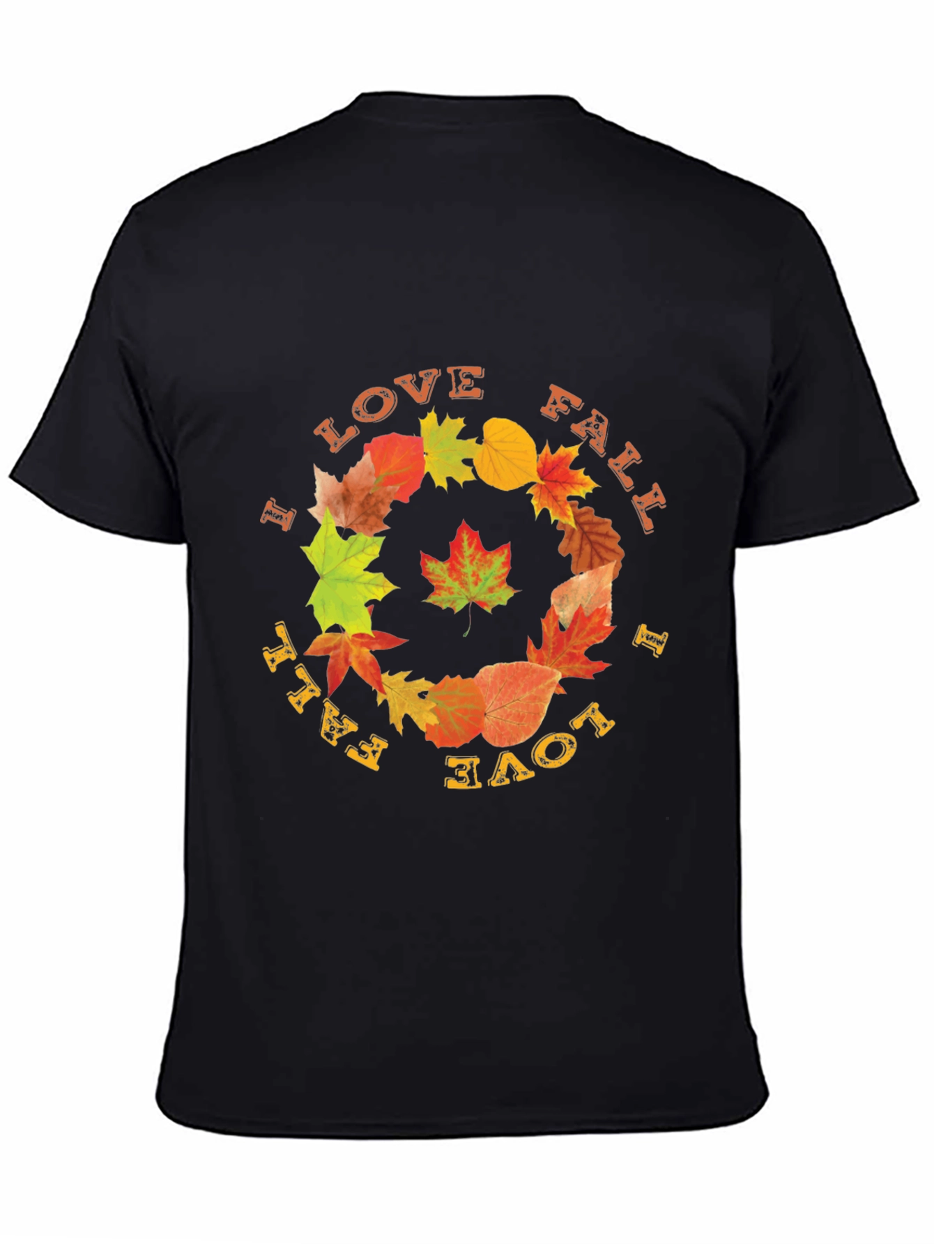 Fall Leaves T-Shirt - I Love Fall Design