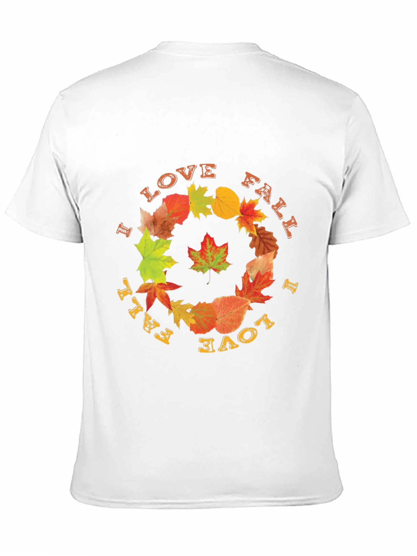Fall Leaves T-Shirt - I Love Fall Design
