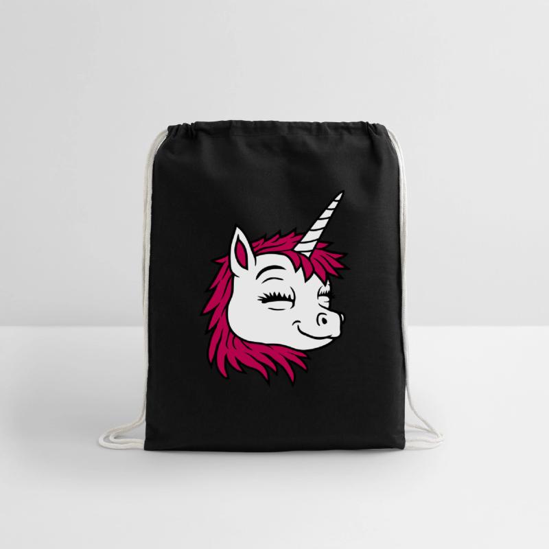Head happy cartoon unicorn