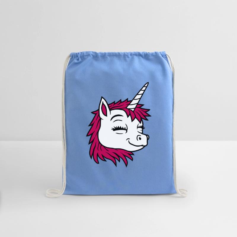 Head happy cartoon unicorn