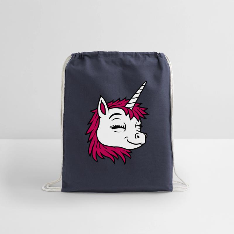 Head happy cartoon unicorn