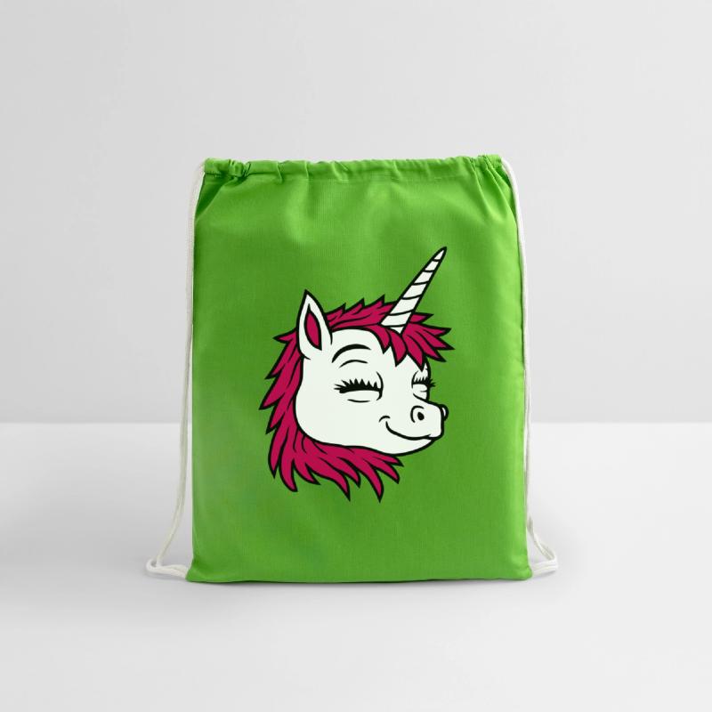 Head happy cartoon unicorn