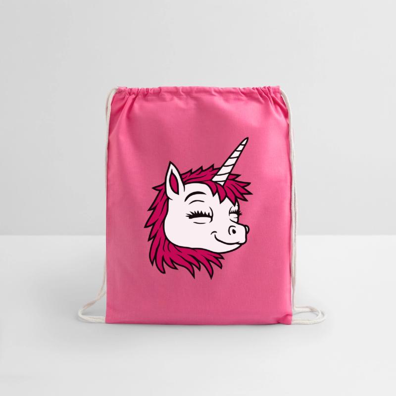 Head happy cartoon unicorn