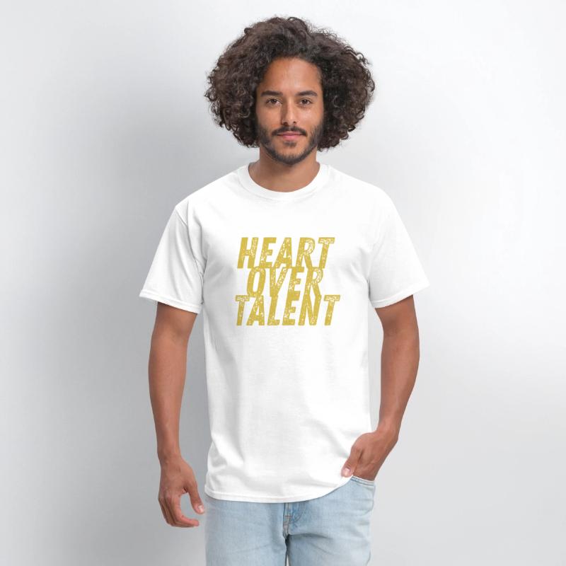 Heart OverTalwnt Gold Tee