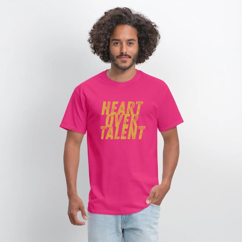 Heart OverTalwnt Gold Tee