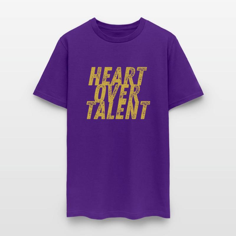Heart OverTalwnt Gold Tee