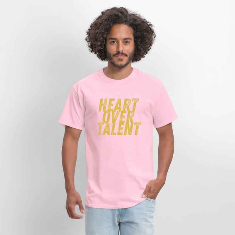 Heart OverTalwnt Gold Tee