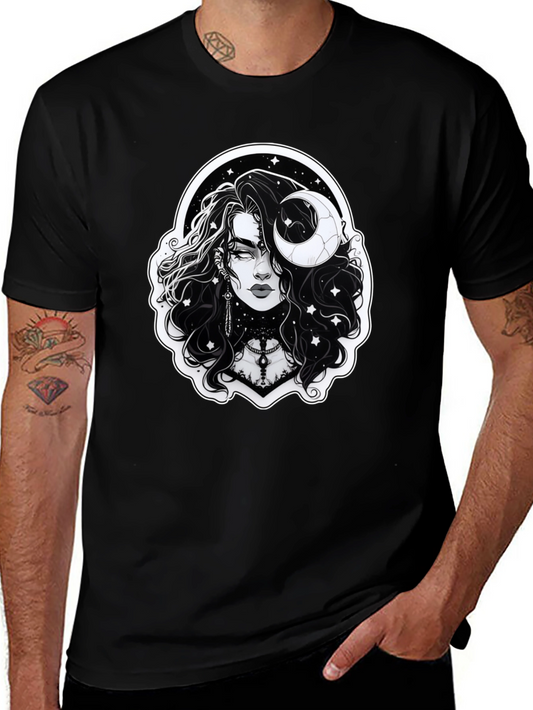 Celestial Aries Graphic Tee - Black