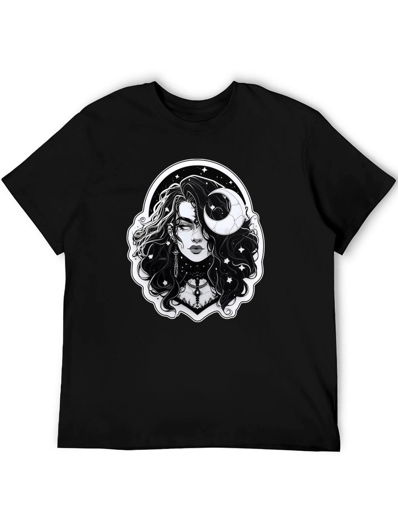 Celestial Aries Graphic Tee - Black