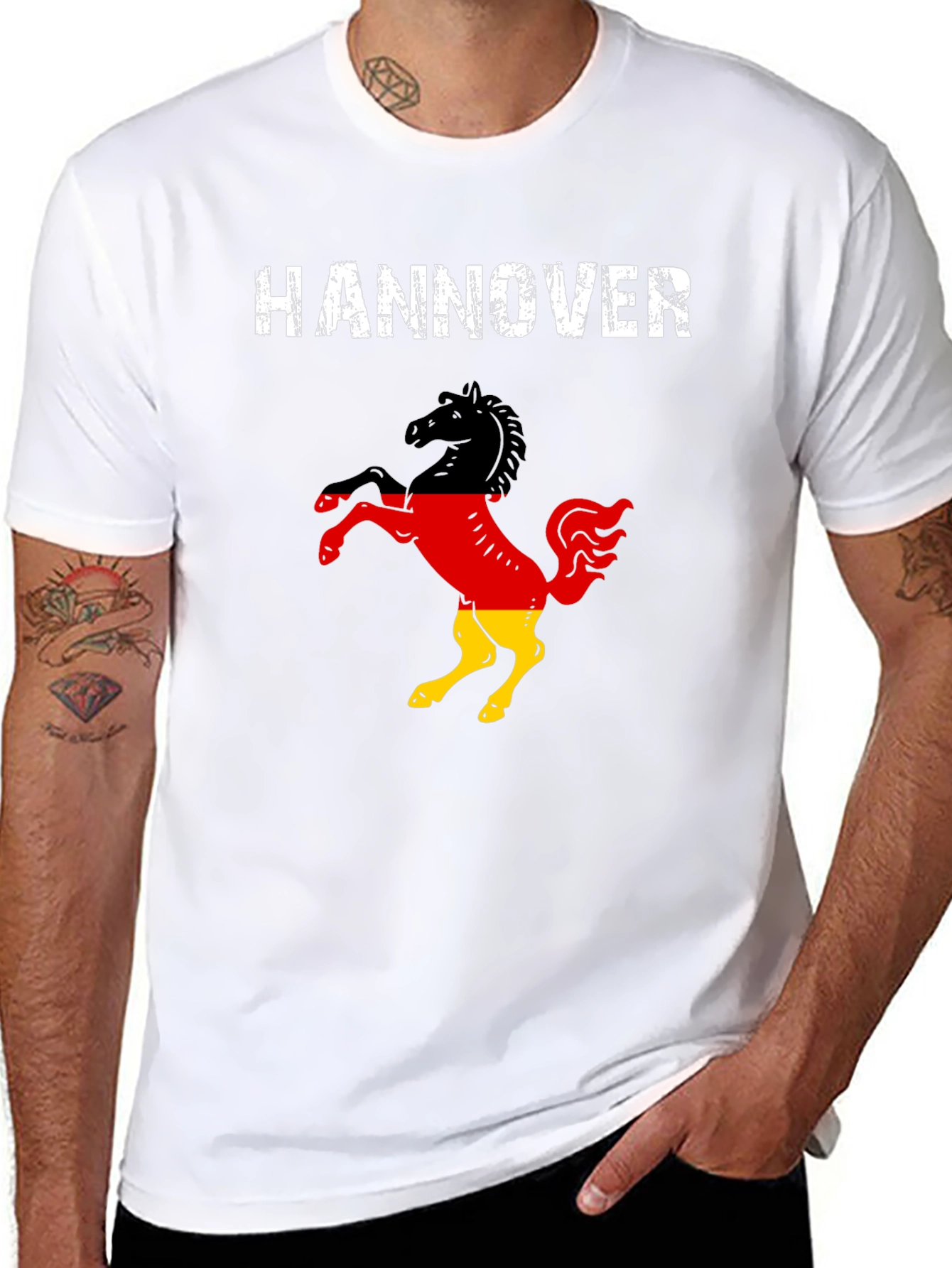 Hannover Germany Flag Horse T-Shirt