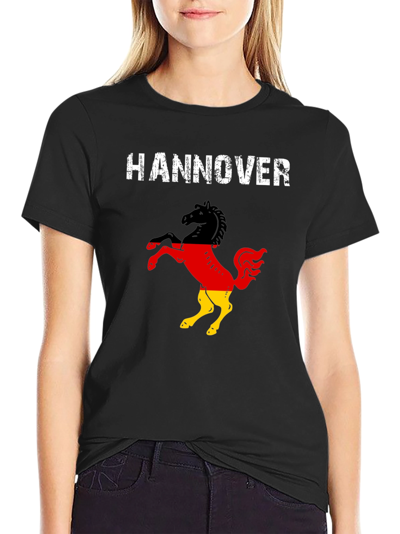 Hannover Germany Flag Horse T-Shirt