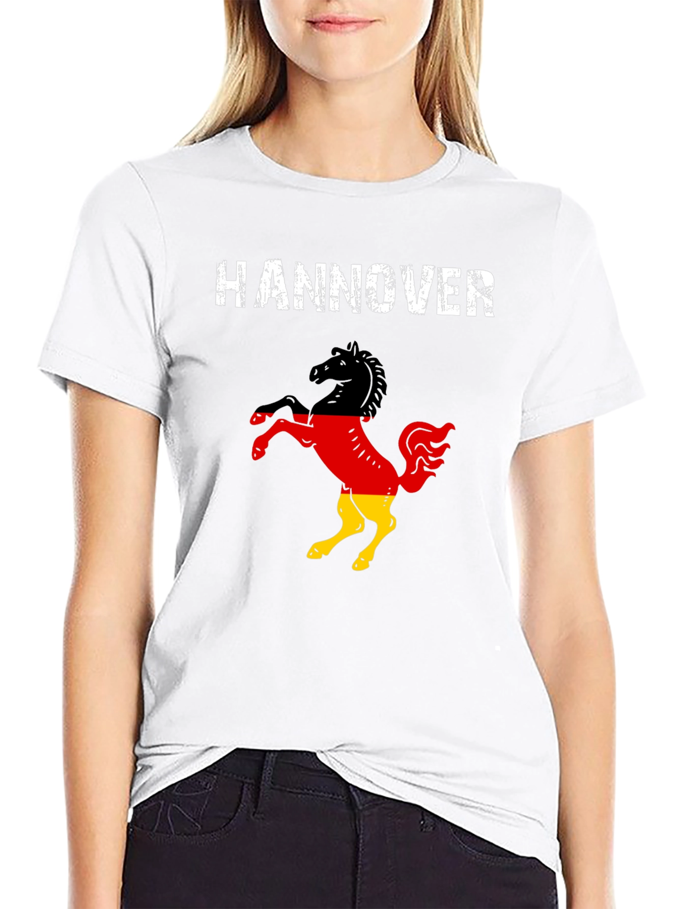 Hannover Germany Flag Horse T-Shirt