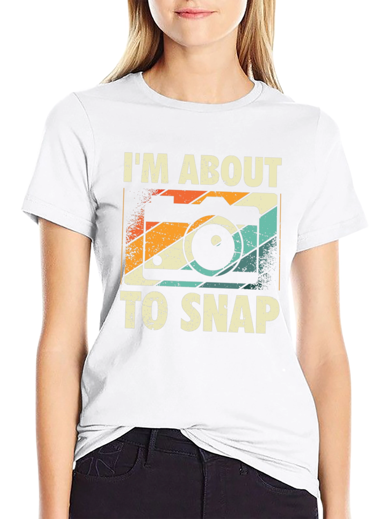 Im About To Snap Retro Camera Graphic T-Shirt