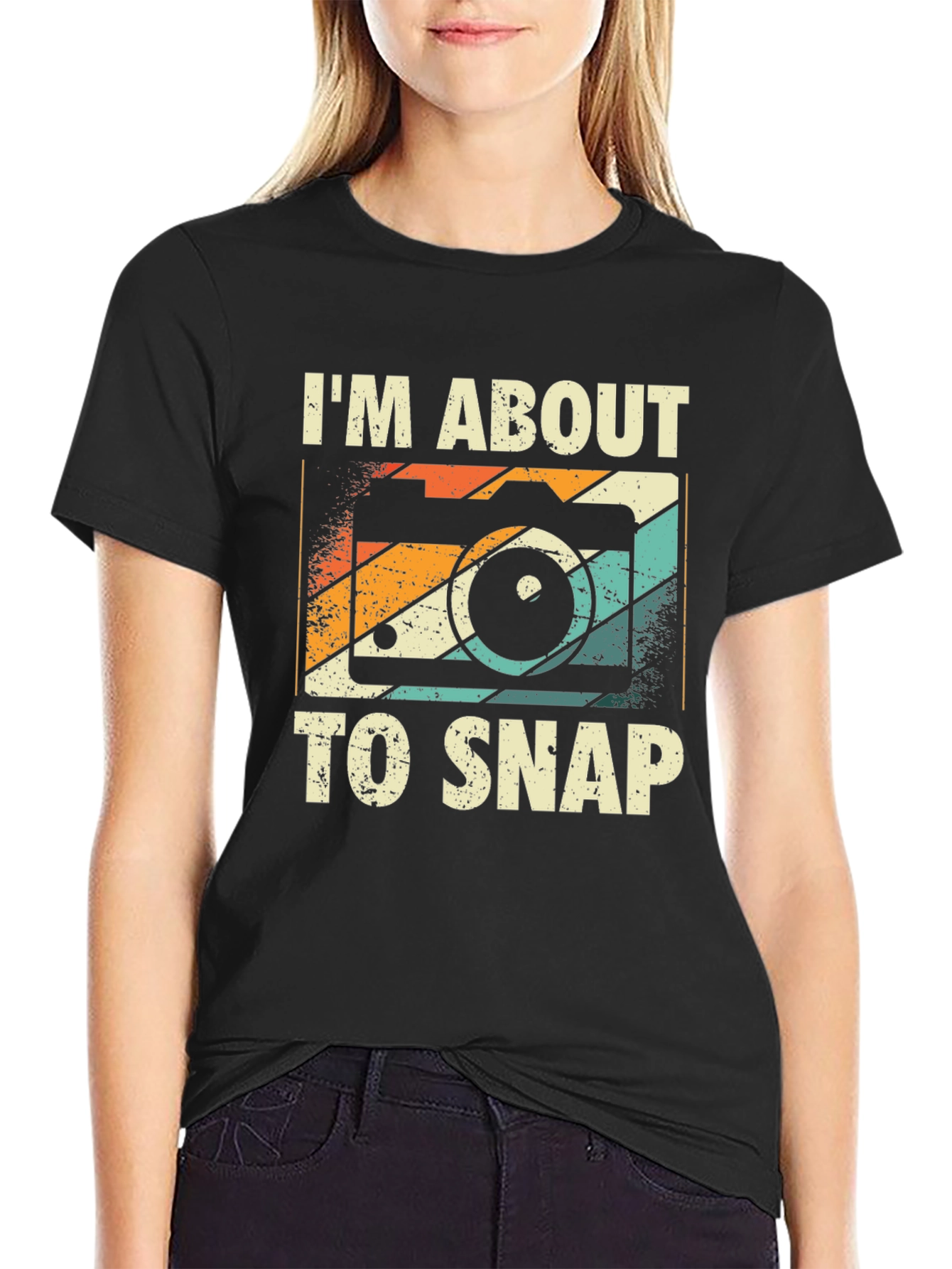 Im About To Snap Retro Camera Graphic T-Shirt