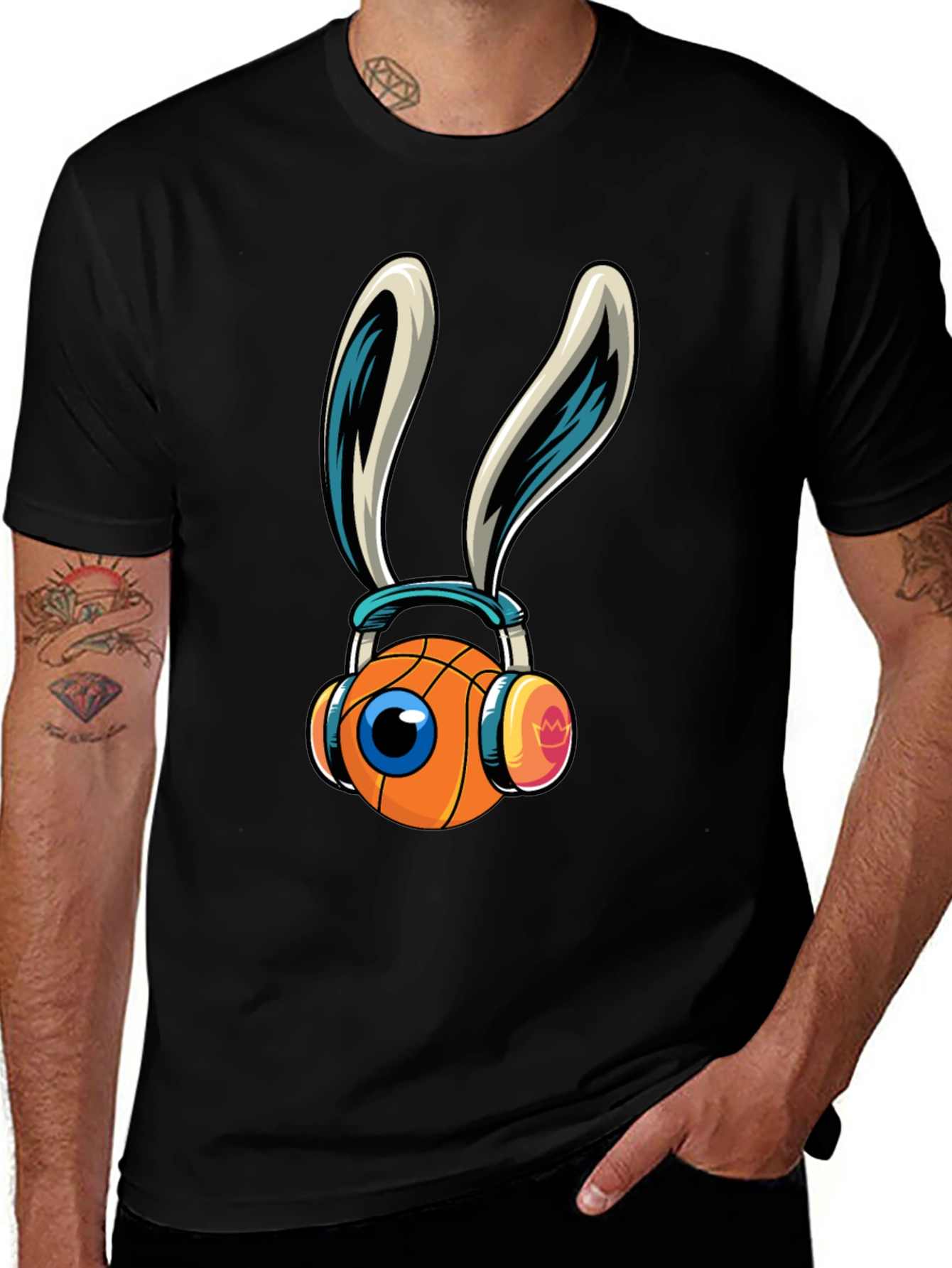 Basketball Bunny Graphic T-Shirt