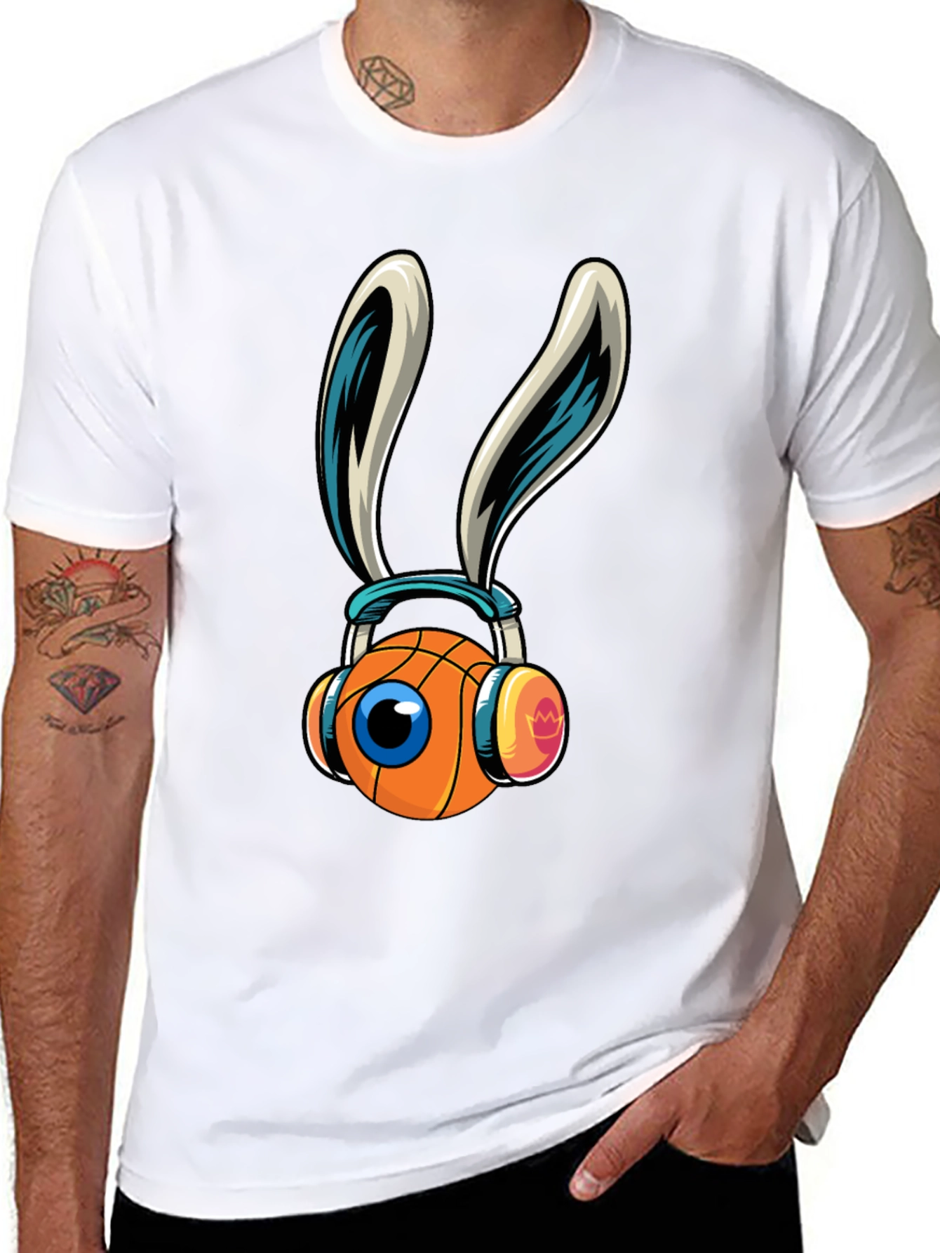 Basketball Bunny Graphic T-Shirt