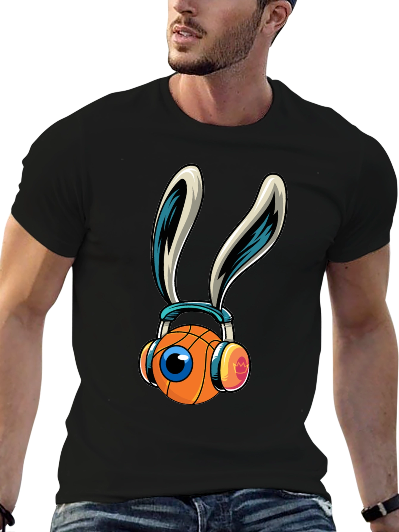 Basketball Bunny Graphic T-Shirt