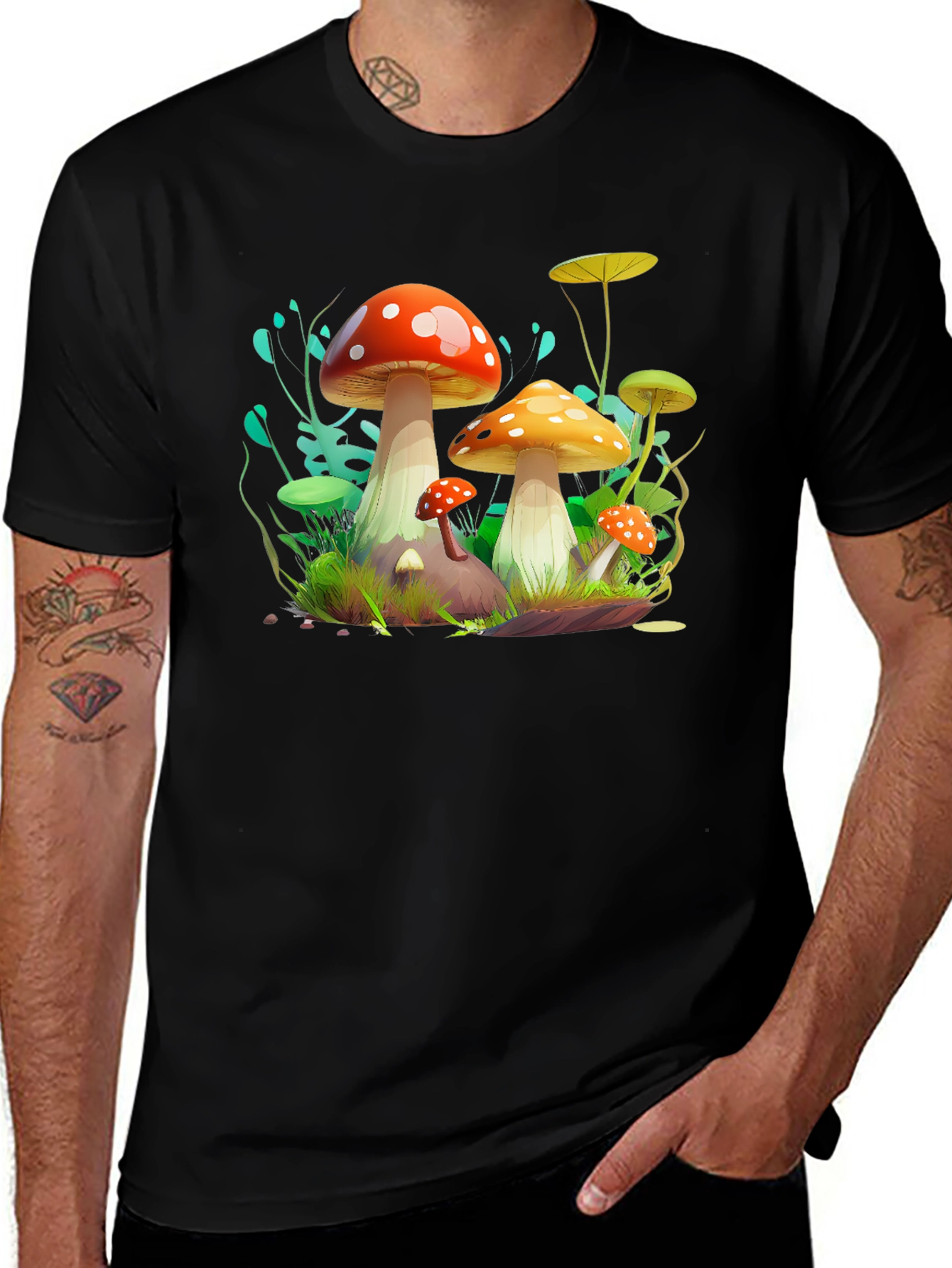 Funky Mushroom Graphic Tee