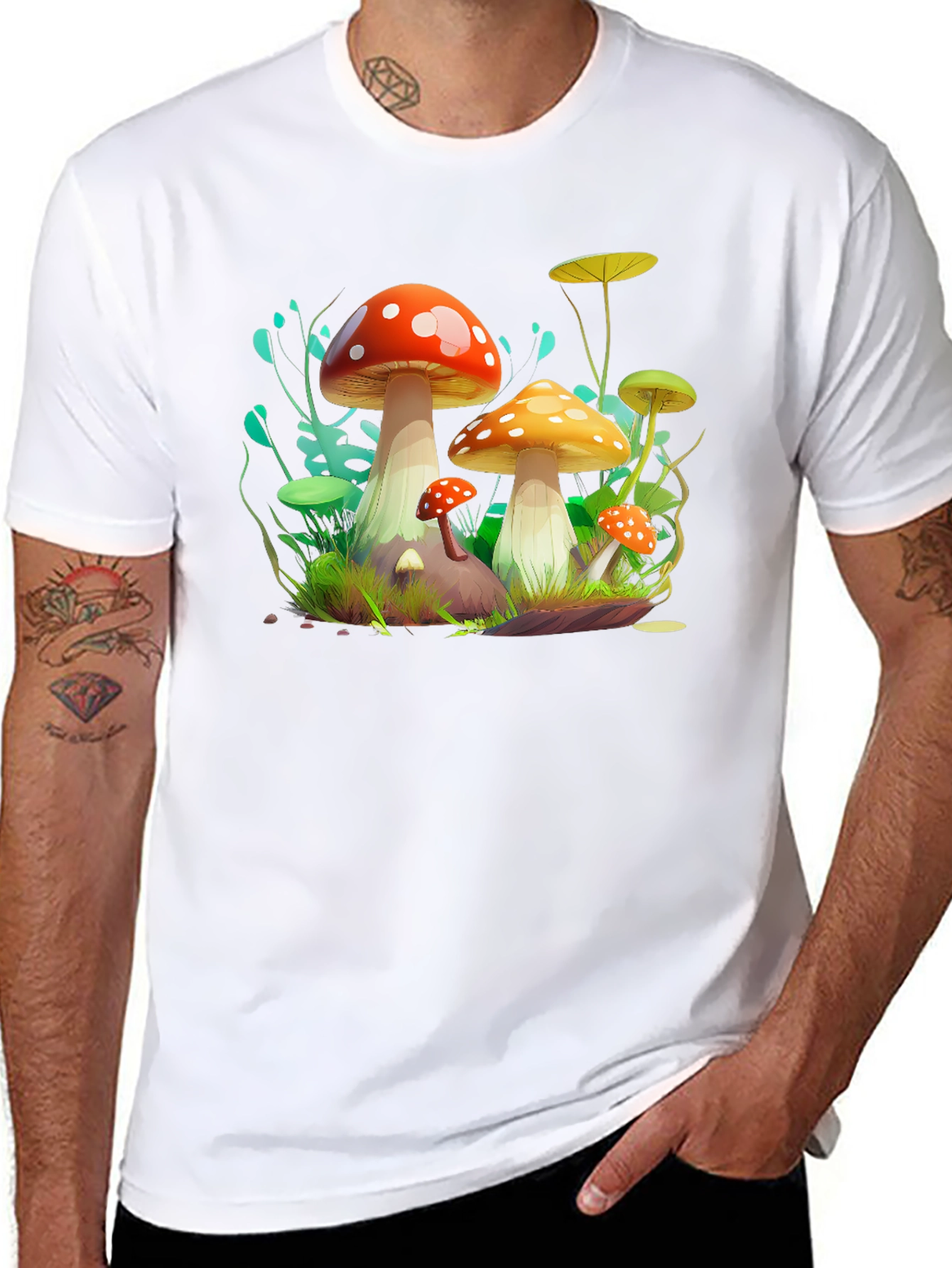 Funky Mushroom Graphic Tee