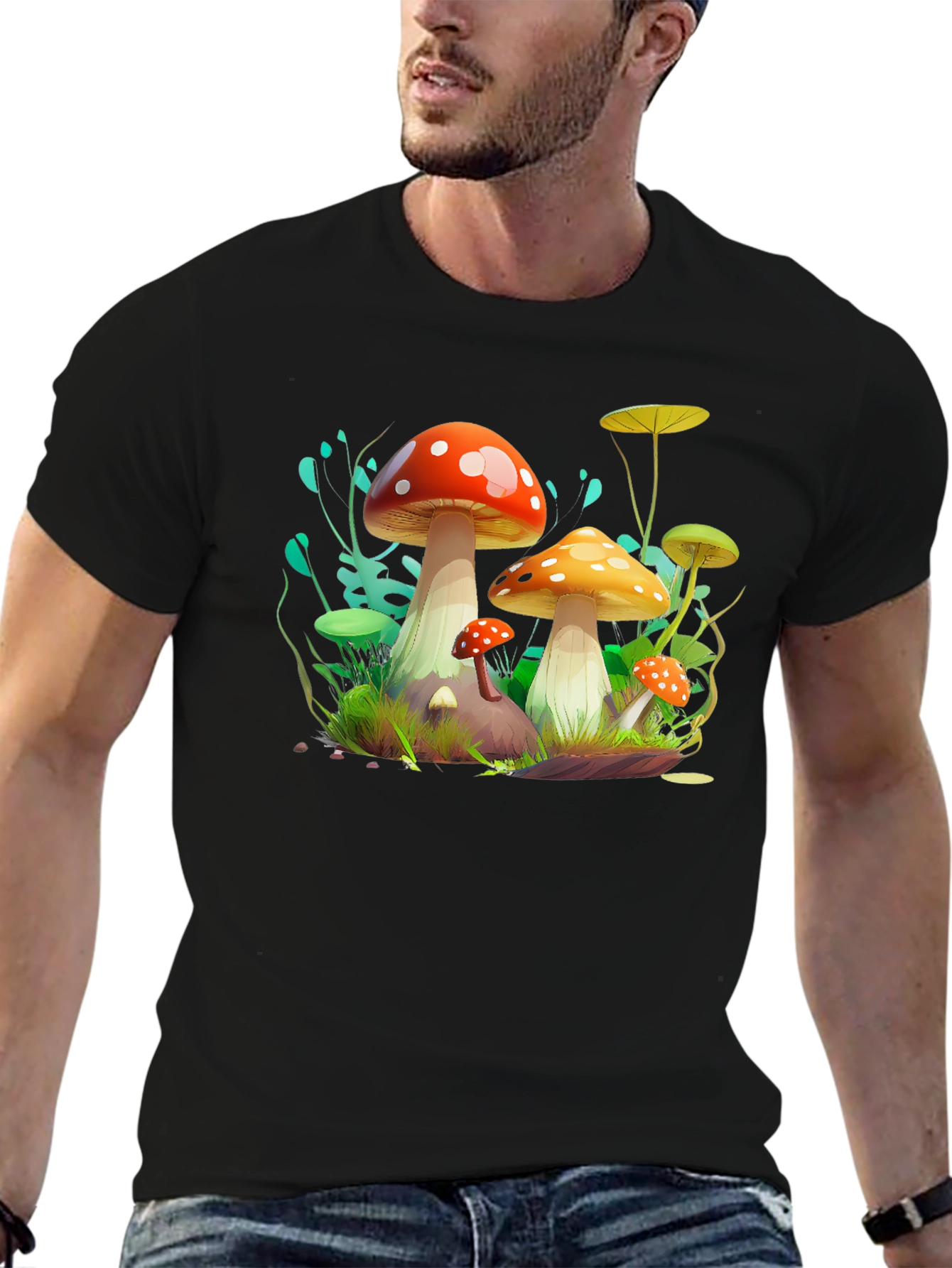 Funky Mushroom Graphic Tee