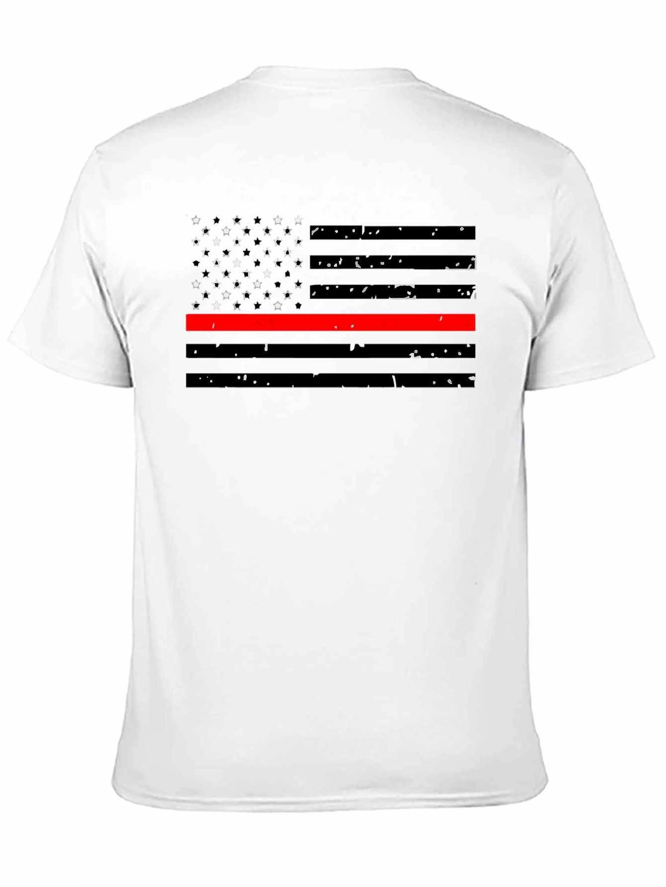 Thin Red Line Flag Graphic T-Shirt