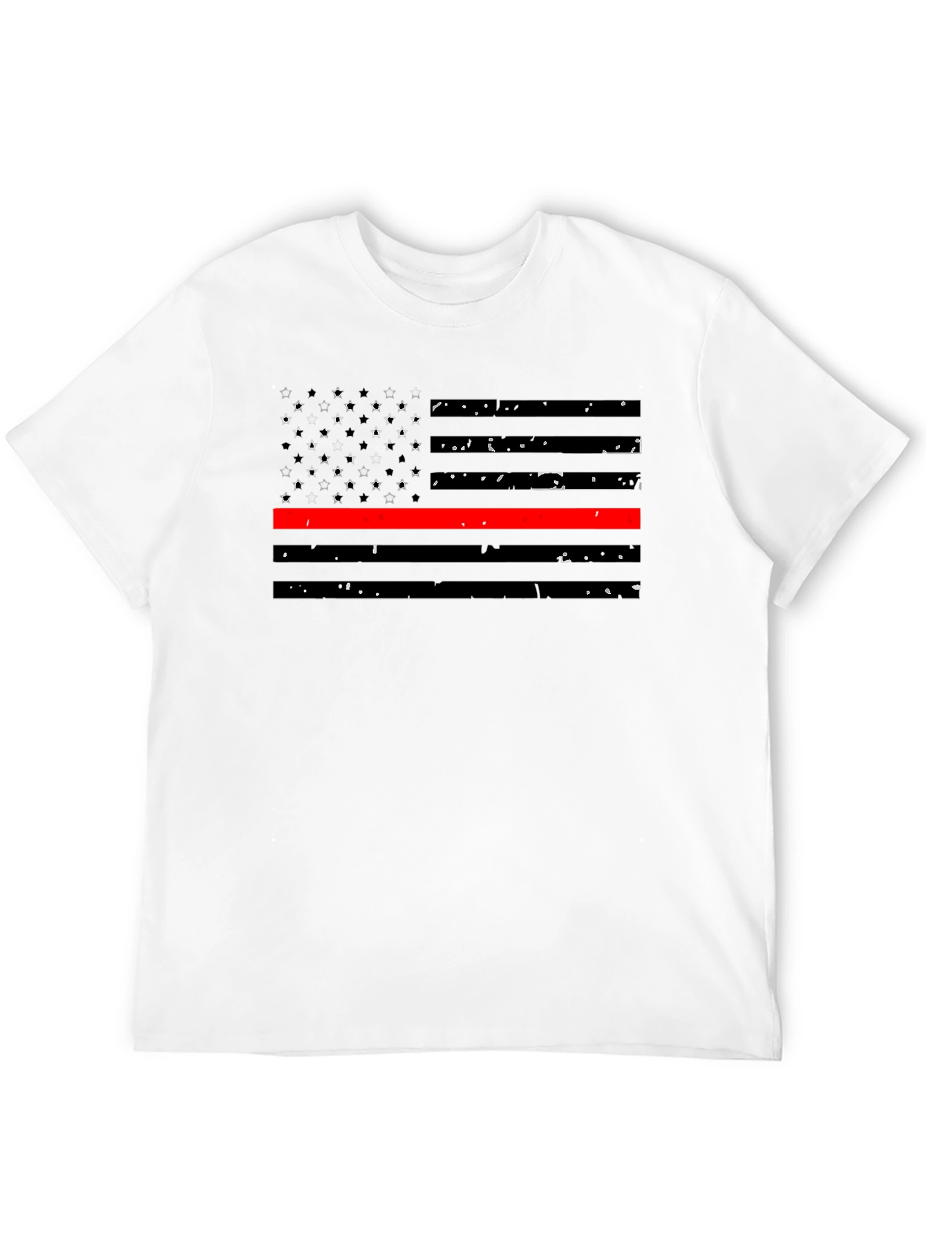 Thin Red Line Flag Graphic T-Shirt