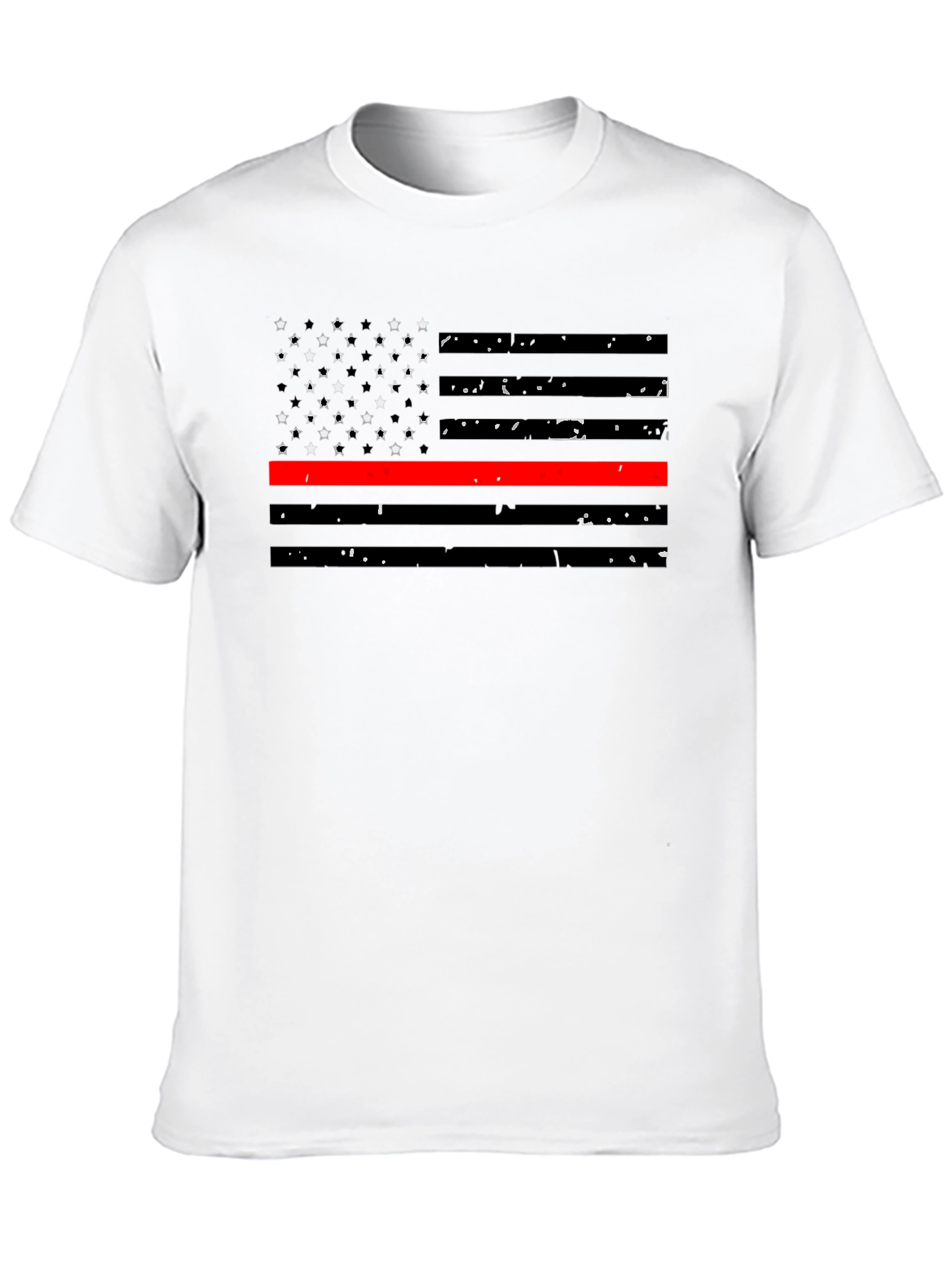 Thin Red Line Flag Graphic T-Shirt